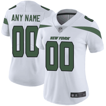 Women's New York Jets ACTIVE PLAYER Custom White Vapor Untouchable Limited Stitched Jersey